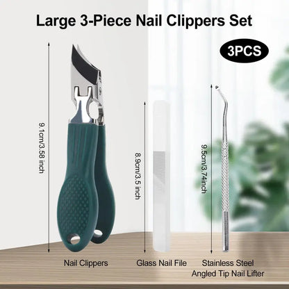 3-Piece Eagle Beak Beveled Nail Clipper Set
