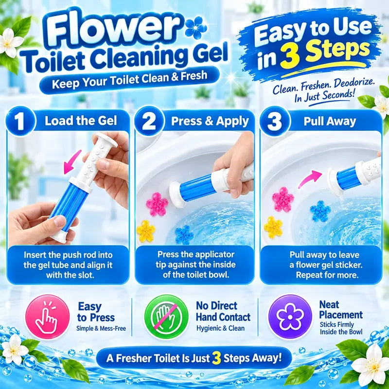 [42 Flowers Value Pack] Flower Toilet Cleaning Gel Stamps