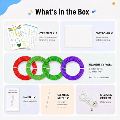 Kids Rechargeable 3D Printing Pen Kit – Build Creativity & Hands-On Skills