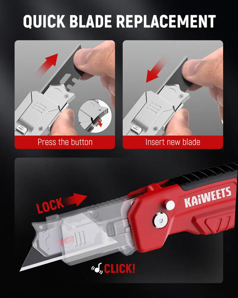 2-in-1 Folding Utility Knife & Razor Scraper Tool