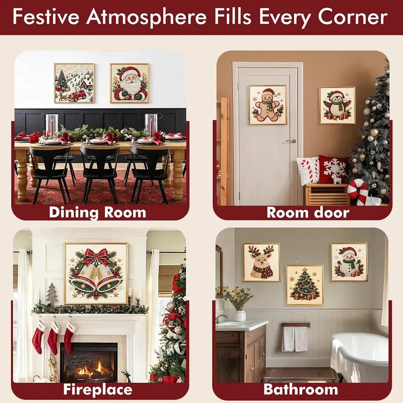 🎄 Frameless 3D Beaded Christmas Diamond Painting