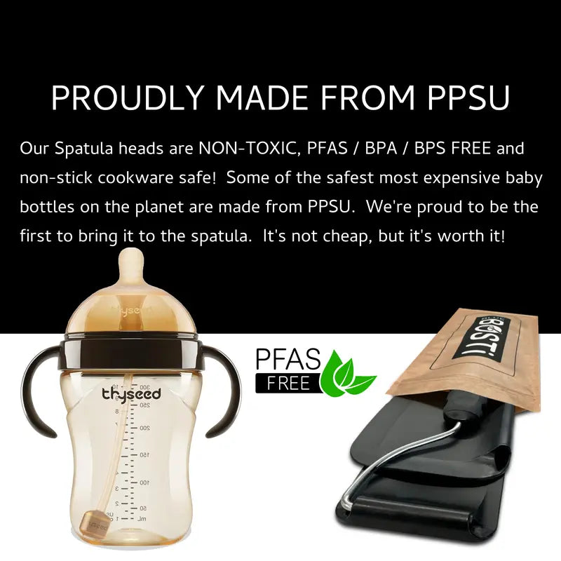 7-Angle Adjustable Spatula with 2 Replaceable PPSU Heads