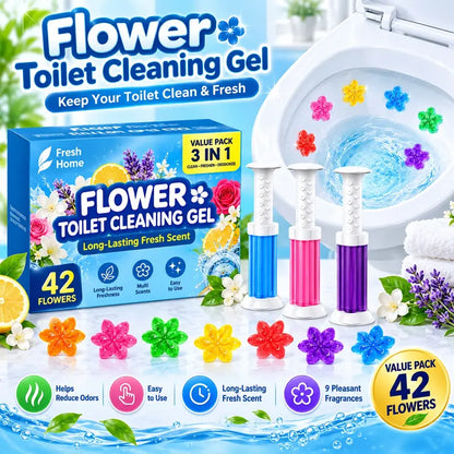 [42 Flowers Value Pack] Flower Toilet Cleaning Gel Stamps