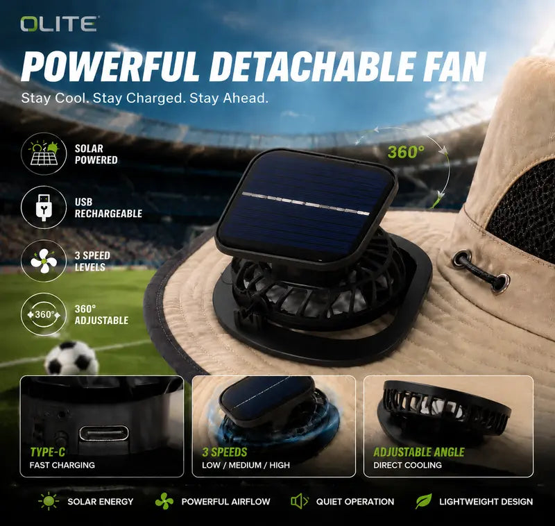 Solar Cooling Fan Bucket Hat