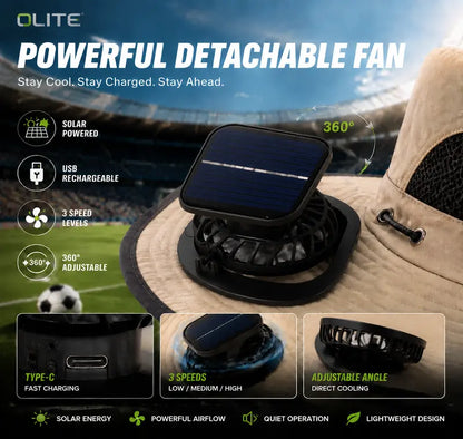 Solar Cooling Fan Bucket Hat