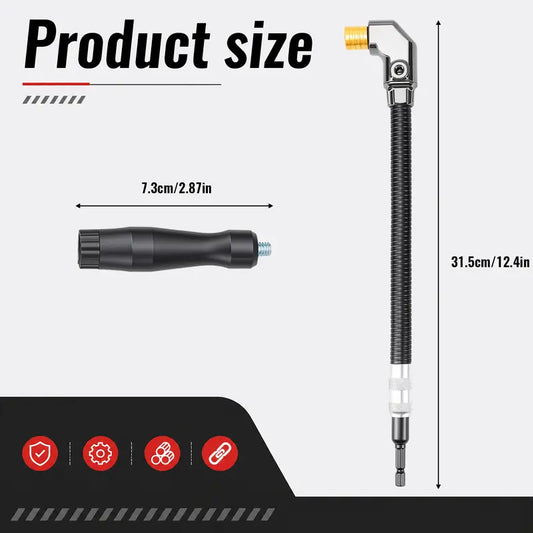 Right Angle Drill Attachment, 360° Swivel