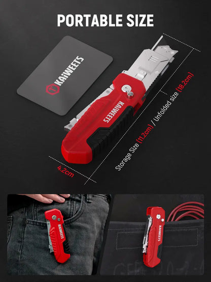 2-in-1 Folding Utility Knife & Razor Scraper Tool