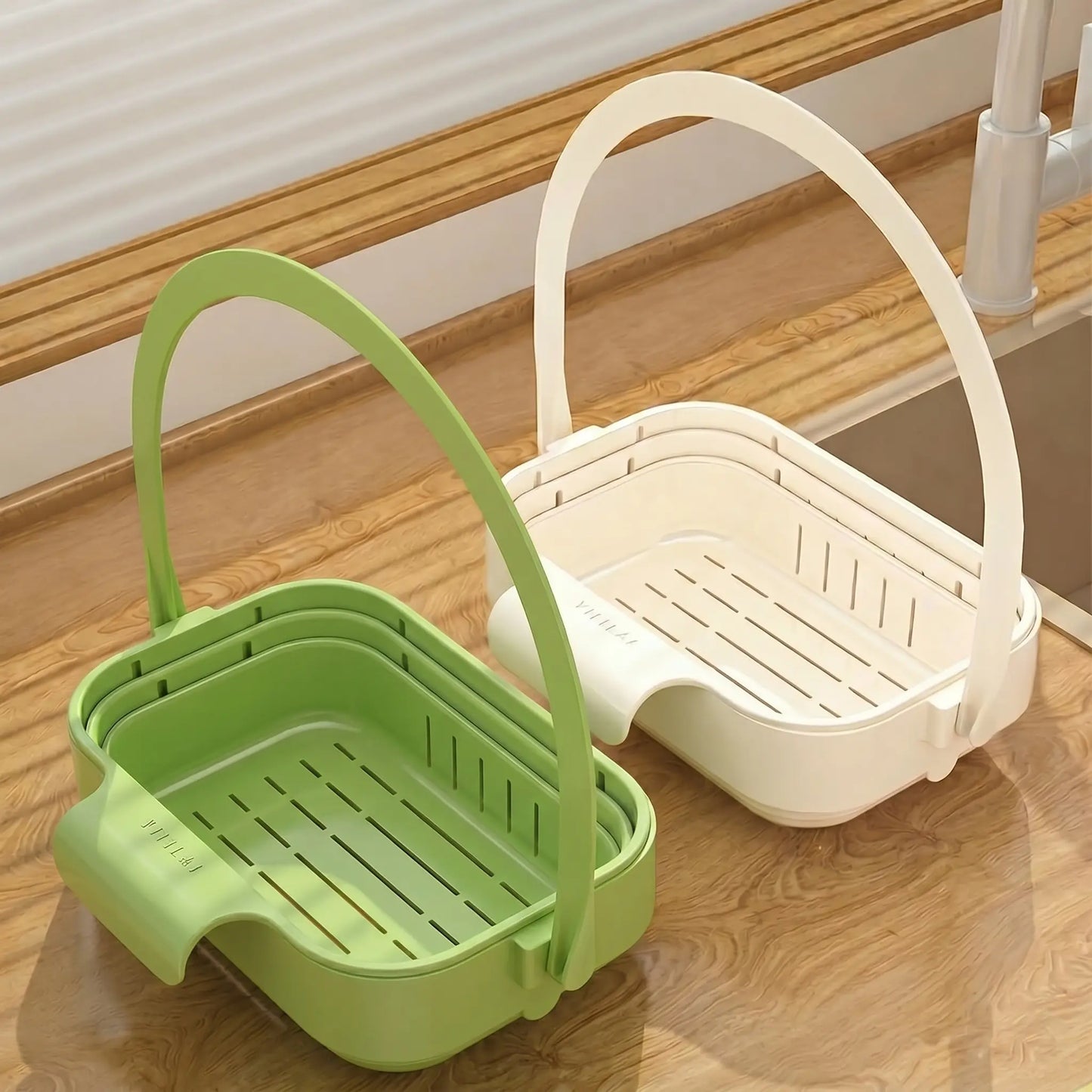 Expandable Corner Kitchen Sink Strainer Basket