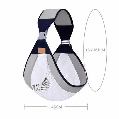 Breathable Mesh One-Shoulder Baby Sling Carrier – Lightweight & Adjustable