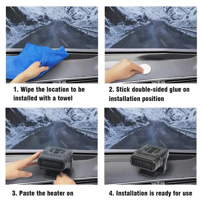 12V 2-in-1 Portable Car Heater & Cooling Fan