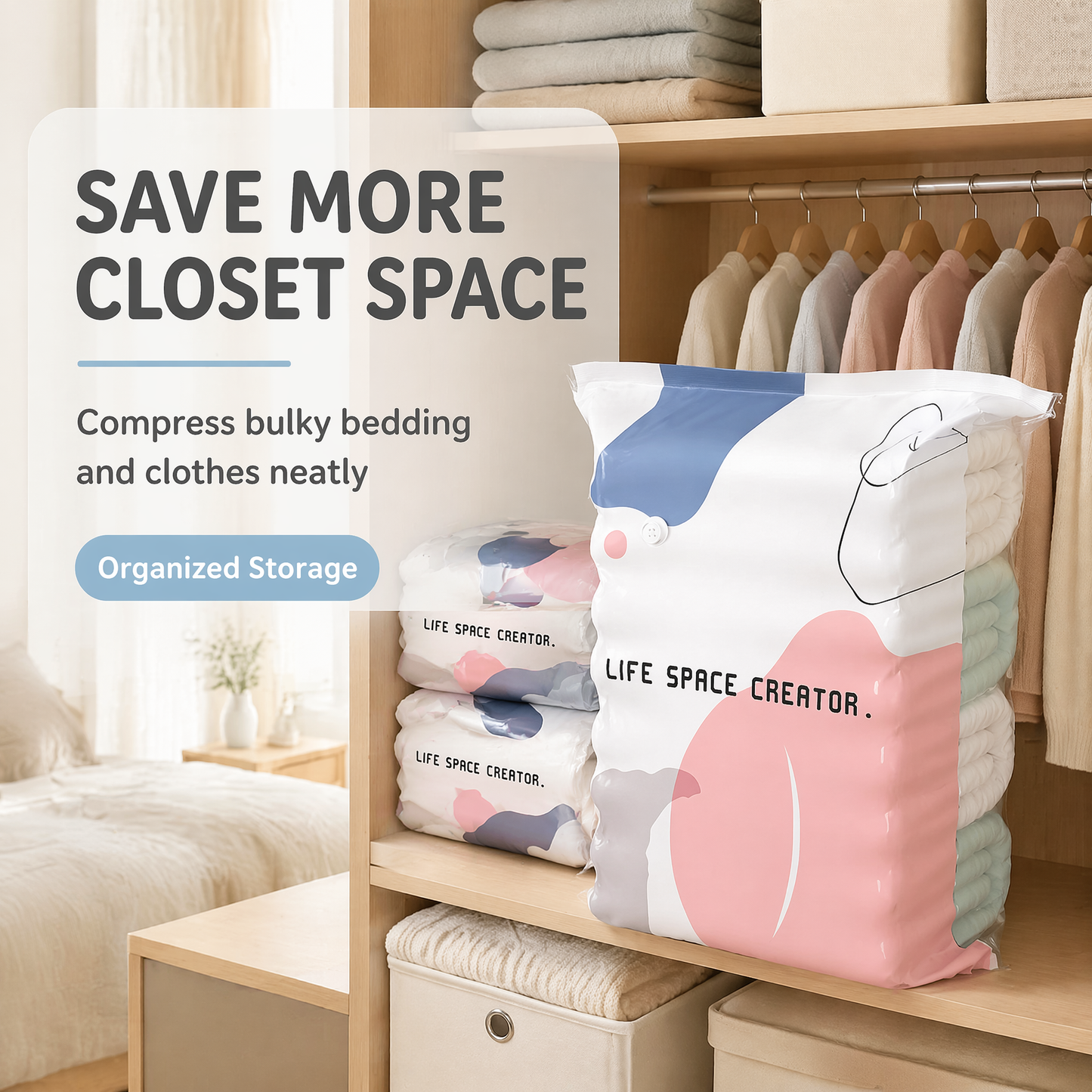 Space-Saving Vacuum Compression Bag