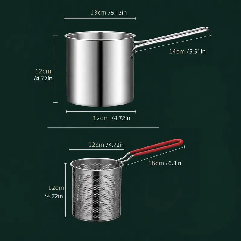 Stainless Steel Deep Fryer Set