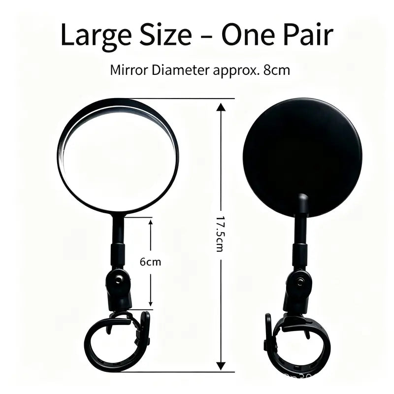 Universal Adjustable Bike Rear View Mirror Set (2 Pcs)