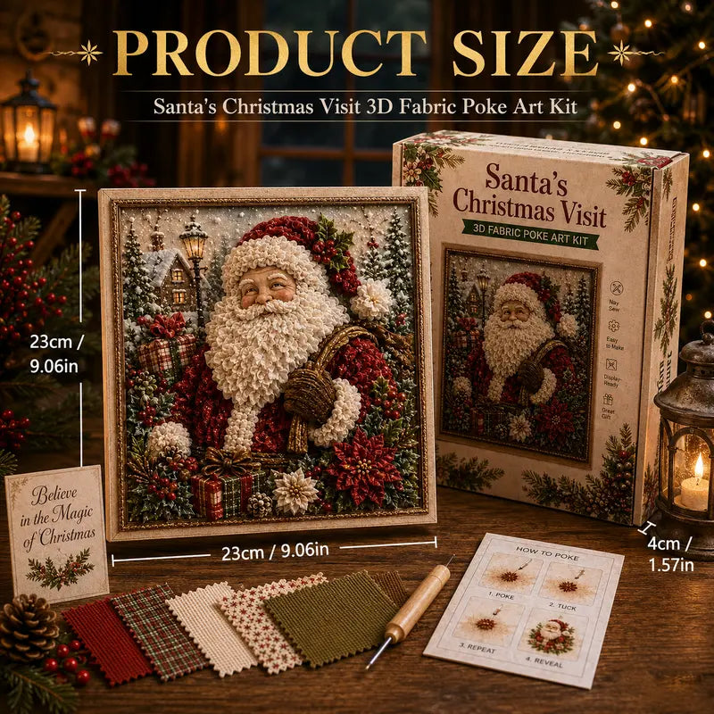 3D Christmas Poke Art Kit – DIY Holiday Wall Hanging Decoration