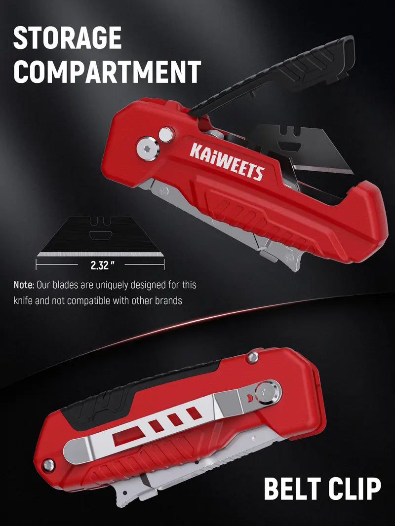 2-in-1 Folding Utility Knife & Razor Scraper Tool