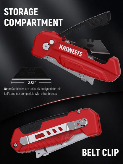 2-in-1 Folding Utility Knife & Razor Scraper Tool