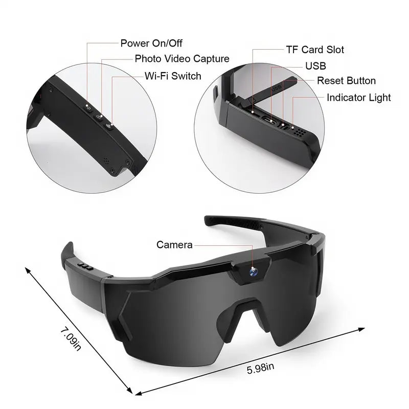Camera Sunglasses for Sports & Outdoor Adventures