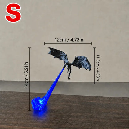 3D Printed Dragon Book Nook Light | Fire-Breathing Bookshelf Decor