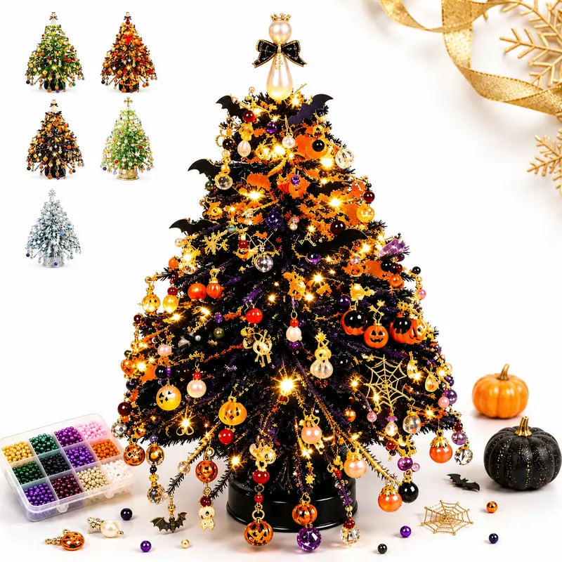 DIY Beaded Christmas Tree Craft Kit – Angel-Top Tabletop Decor