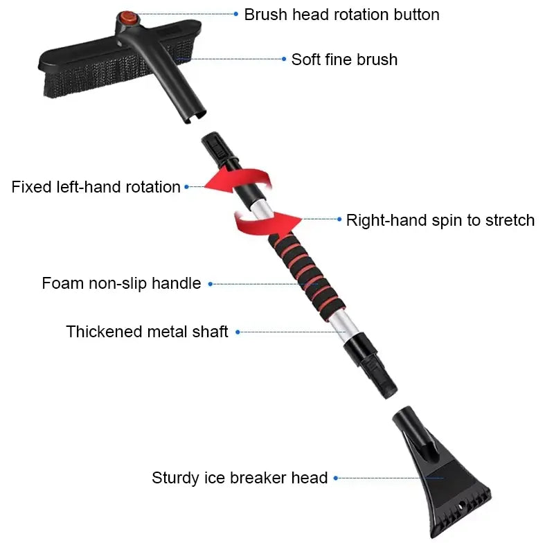 Adjustable Extendable Car Shovel with Handle
