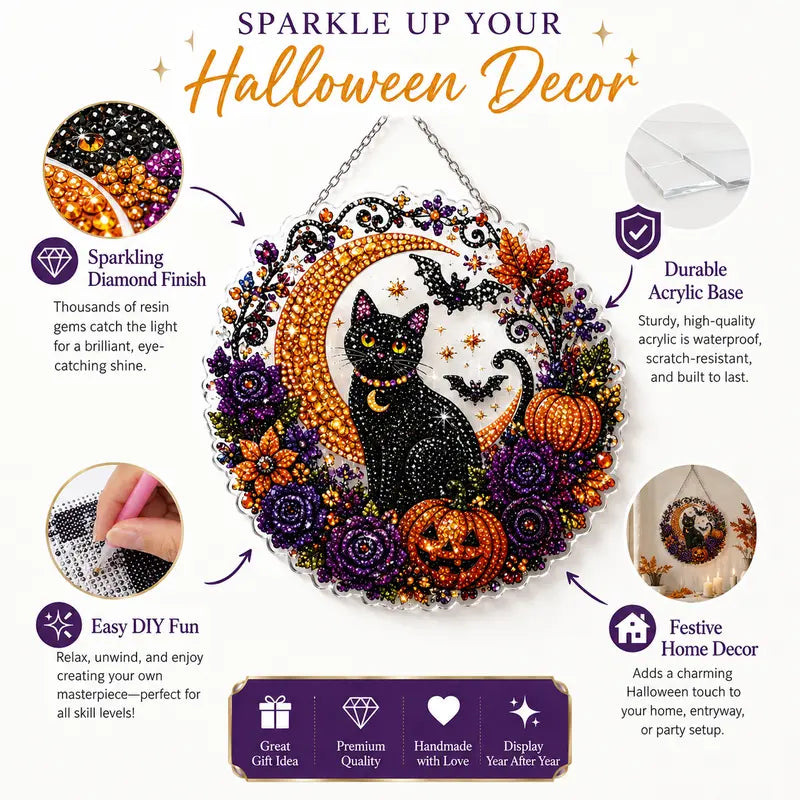 Halloween Christmas DIY Diamond Painting Suncatcher Kit