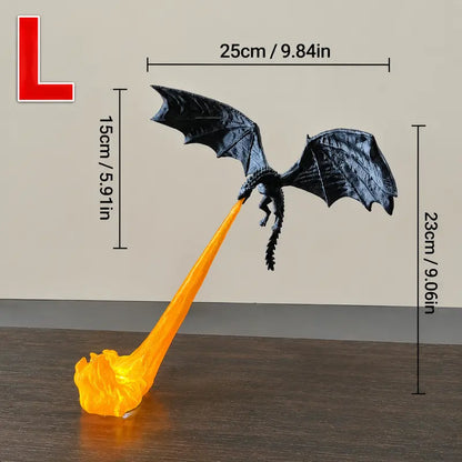 3D Printed Dragon Book Nook Light | Fire-Breathing Bookshelf Decor