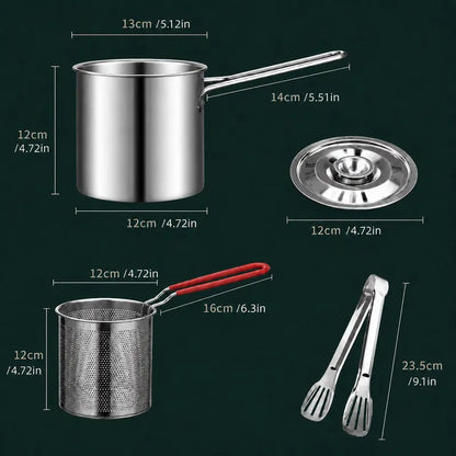 Stainless Steel Deep Fryer Set