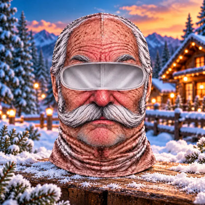 Funny Old Man Face Balaclava Mask