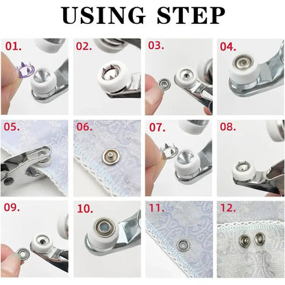 9.5mm Metal 5-Claw Snap Button Tool Kit
