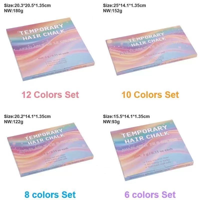 Washable Hair Chalk – 6–12 Colors