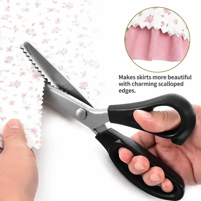 Stainless Steel Zig Zag Scissors with Serrated Teeth