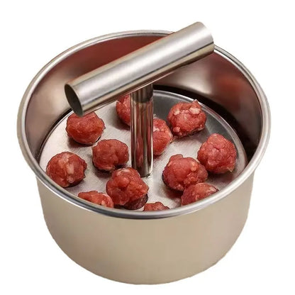 Stainless Steel Meatball Maker – 6 or 12 Holes, Manual & Easy to Clean