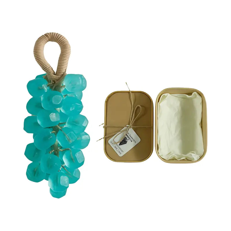 Handmade Transparent Gemstone Grape Soap Cluster