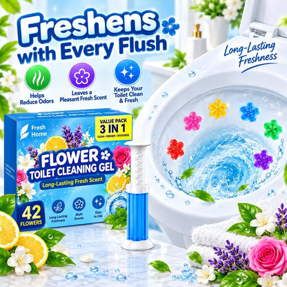 [42 Flowers Value Pack] Flower Toilet Cleaning Gel Stamps