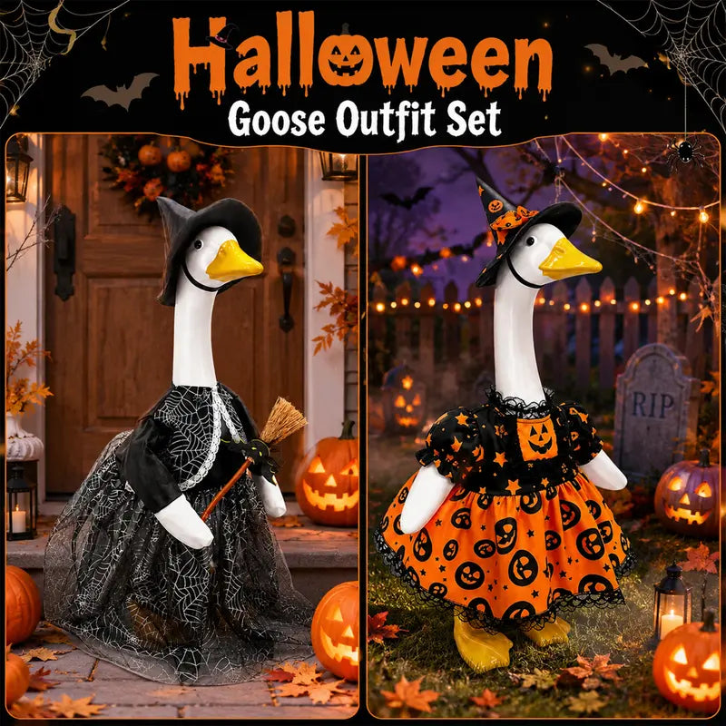 Halloween Porch Goose Costumes Set