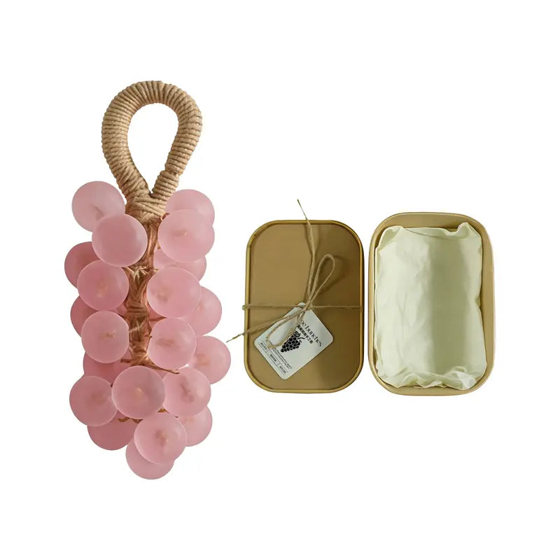 Handmade Transparent Gemstone Grape Soap Cluster