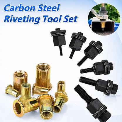 Rivet Nut Set (Sizes M3–M8, Carbon Steel)