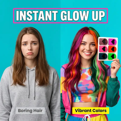Washable Hair Chalk – 6–12 Colors