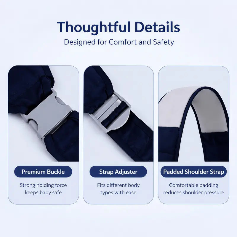 Breathable Mesh One-Shoulder Baby Sling Carrier – Lightweight & Adjustable