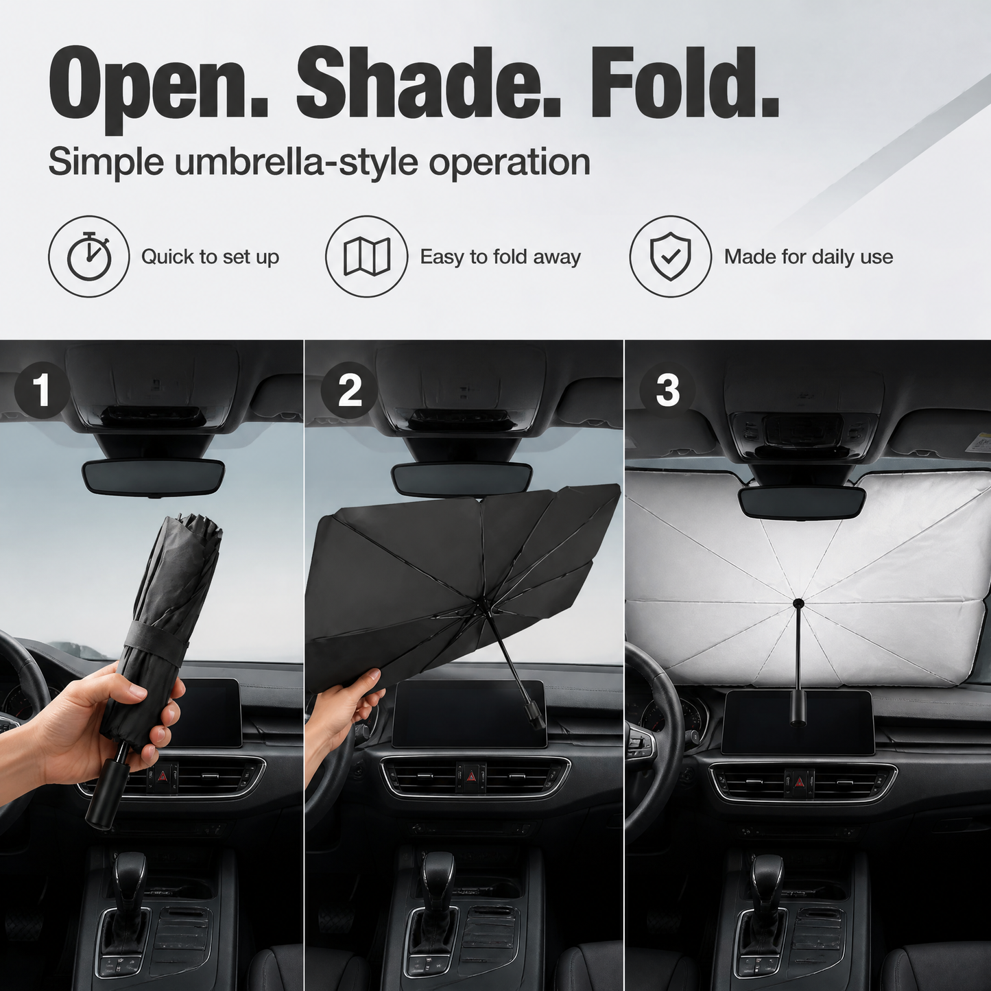 Foldable Car Windshield Sunshade Umbrella