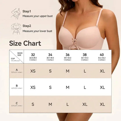 Drawstring Push-Up Wireless Lace-Up Front Bra