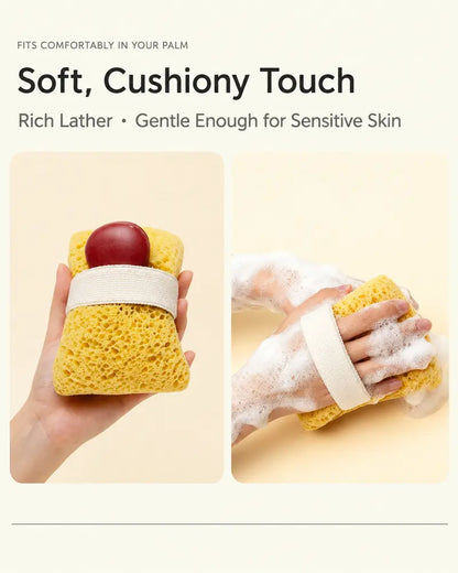 2Pcs Soft Bath Sponge with Soap Pocket