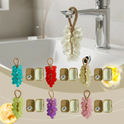 Handmade Transparent Gemstone Grape Soap Cluster