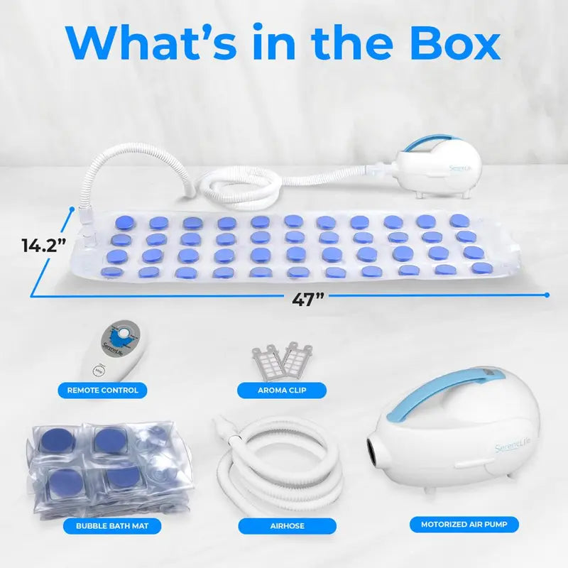 Bubble Bath Massage Mat with Air Pump &amp; Remote Control