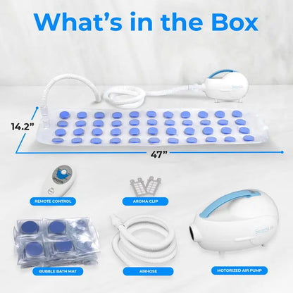 Bubble Bath Massage Mat with Air Pump &amp; Remote Control