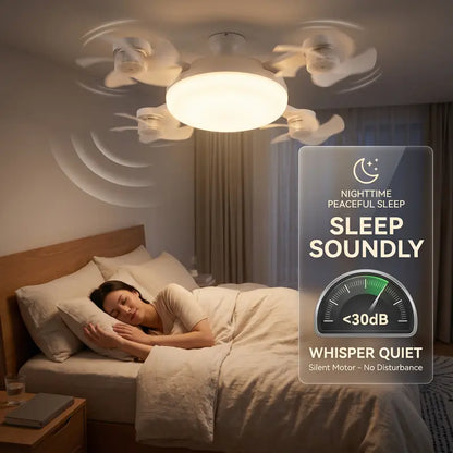 🌀50% OFF NOW! 💡 Ceiling Fan with E27 Socket – Silent 2-in-1 LED Fan with Remote Control – Cool & Light in One 🏠