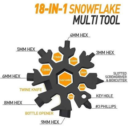 18-in-1 Stainless Steel Snowflake Multi-Tool