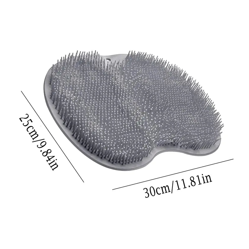 Silicone Shower Foot Scrubber Mat with Wall