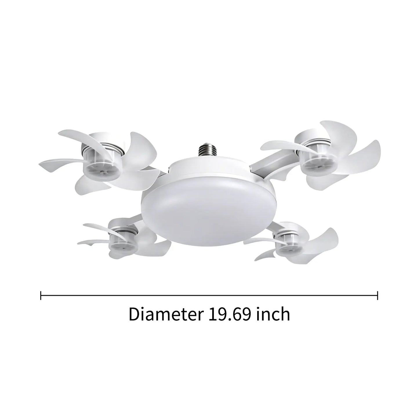 🌀50% OFF NOW! 💡 Ceiling Fan with E27 Socket – Silent 2-in-1 LED Fan with Remote Control – Cool & Light in One 🏠