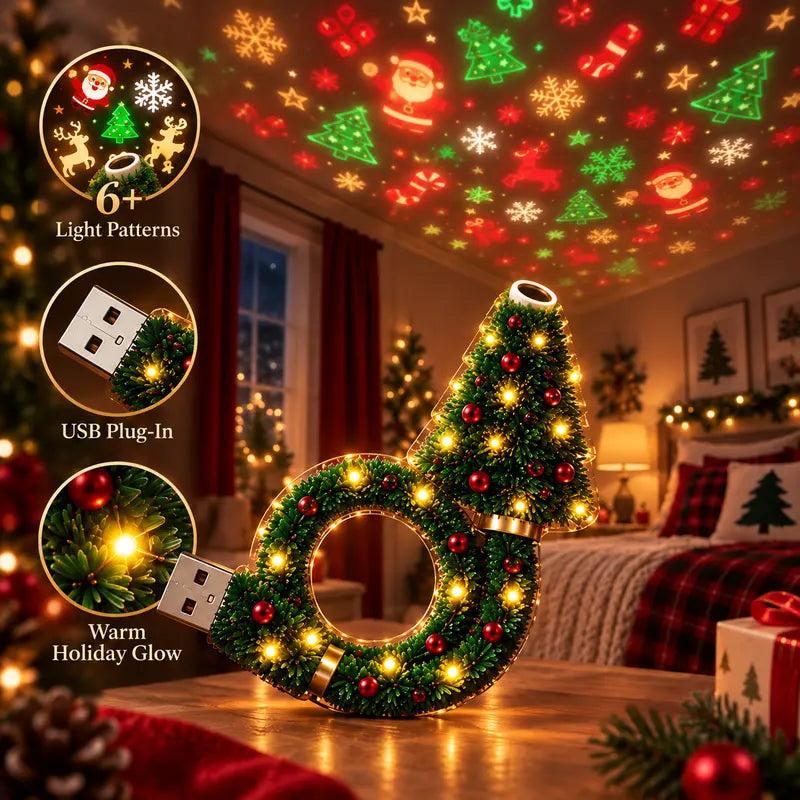 2026 USB Christmas Tree Projector Night Light